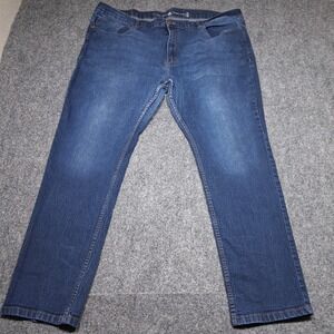 Beverly Hills Polo Club Jeans Mens 46×32‎ Blue Straight Dark Wash Denim